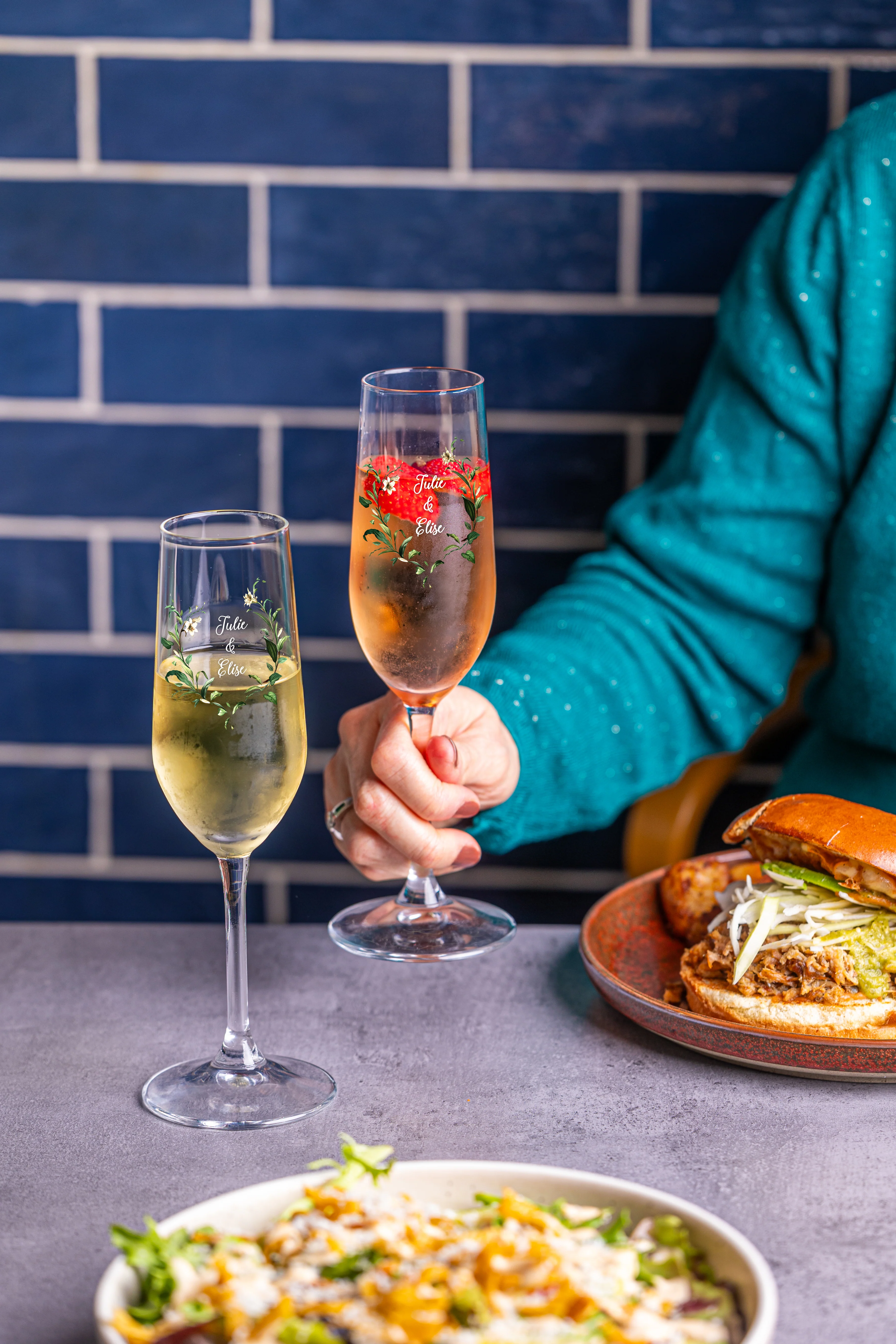 Flûte à champagne personnalisée en verre - Image 3