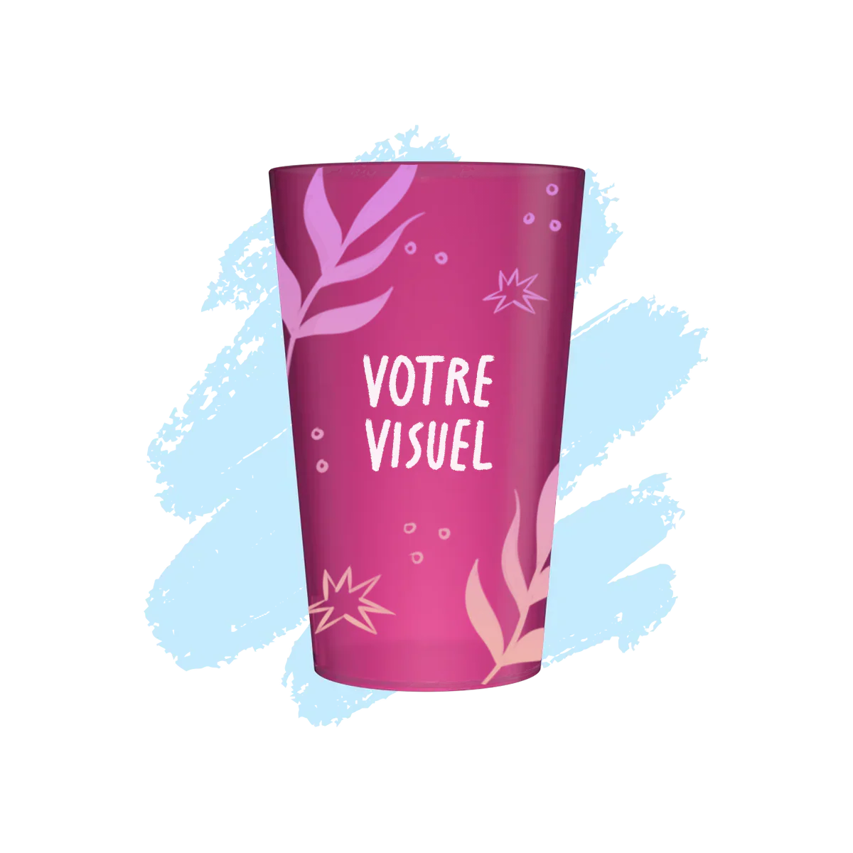 Verres à bière personnalisés en plastique